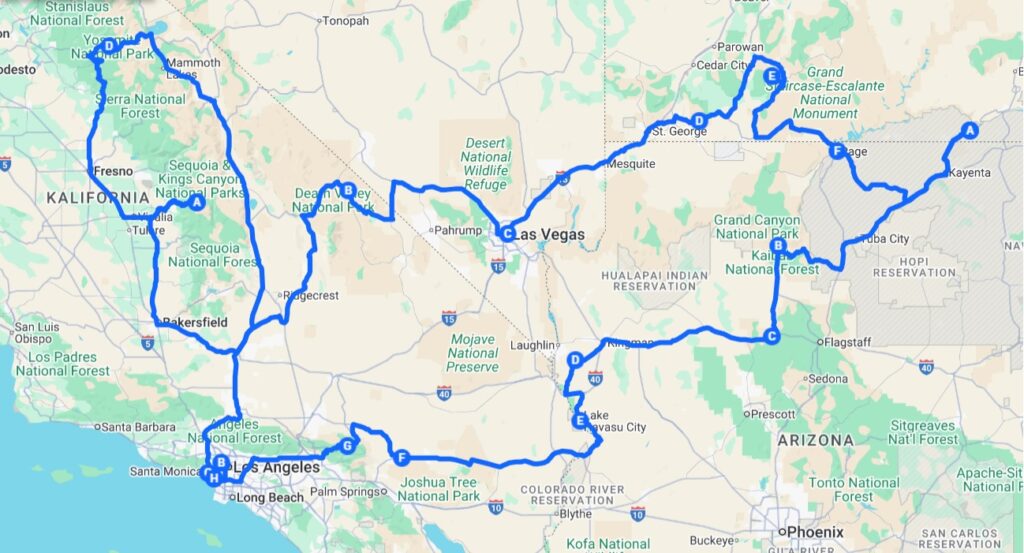 USA Trasa Projekt Przygoda