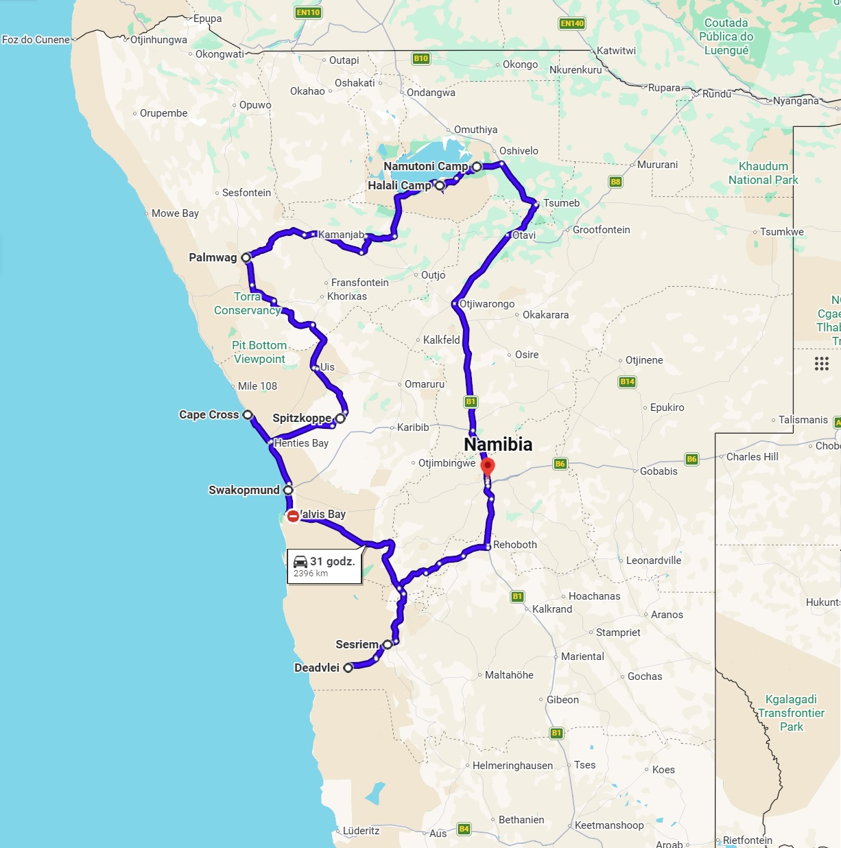 Namibia Projekt Przygoda